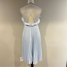 ASOS Light Blue Midi Dress with Pleated skirt size 6