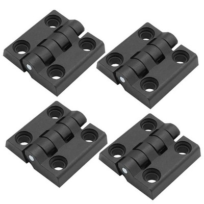 LDEXIN 4pcs 47mmx47mm Black Plastic Cabinet Door Hinge, Black Nylon Door Hinges
