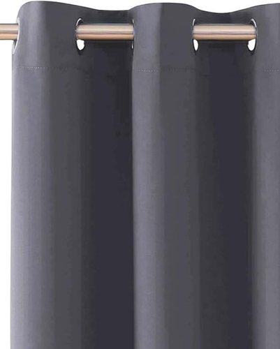 Thermal Insulated Blackout Ring Top Eyelet Curtains for Bedroom Windows ...