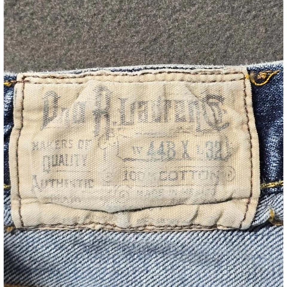 Vintage Polo Ralph Lauren Pants Men's 44B Big Blue Jeans Denim Pocket Prep 44x32 - Image 4 of 4