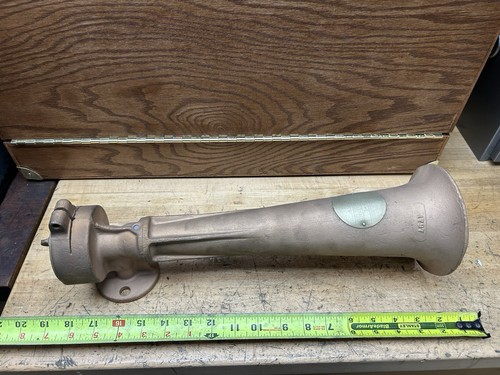 Leslie Tyfon Brass A-75-L Horn, Vintage Railroad Train Horn, NEEDS REPAIR??