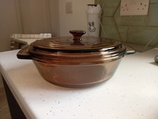 Backofengeschirr 8,25 Zoll Cassarole mit Glasdeckel Mikrowellengeeignet Backofengeeignet