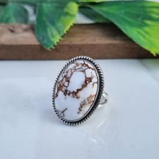 Handant Wild Horse Jasper Ring 925 Sterling Silver Unique Style Gift Ring PG8644