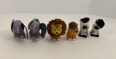 Fisher-Price Little People Touch & Feel Zoo Animals Lion, Elephant, Zebra *READ*