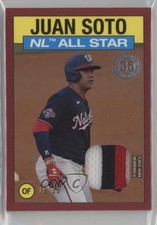 2021 Topps 1986 All-Star Baseball Relics Red 10/25 Juan Soto #86ASRJS 0d08