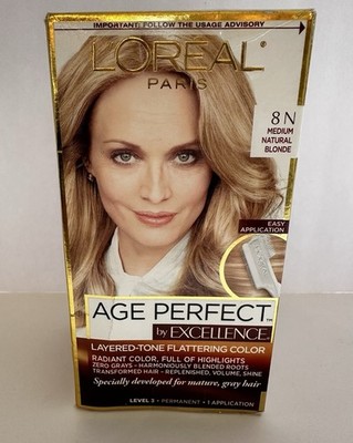Loreal Age Perfect by Excellence Permanent Hair Color #8N MEDIUM NATURAL BLONDE