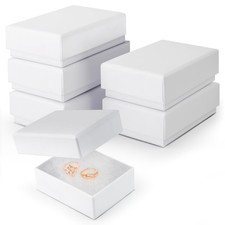 Best BULK PARADISE 6-Pack Cotton Fill Cardboard Paper Jewelry Box Gift Case Size