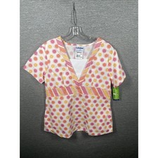 NEW Landau Geometric V Neck Scrub Geometric Size Medium