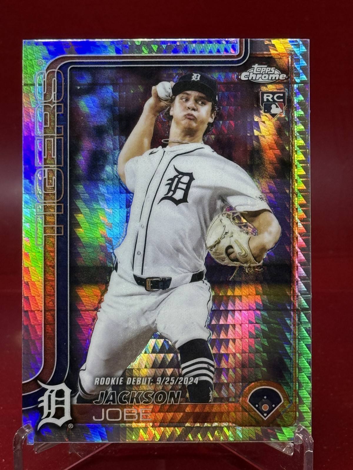 2025 Topps Chrome Update Jackson Jobe #USC48 Prism Refractor RC Detroit Tigers