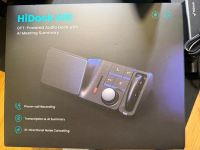 HiDock H1E Full Pack GPT-Powered Audio Dock with AI Meeting Summary