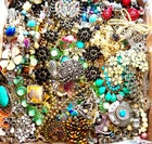 Lot of Used Vintage Costume Jewelry Mixed Styles Wearable Bundle