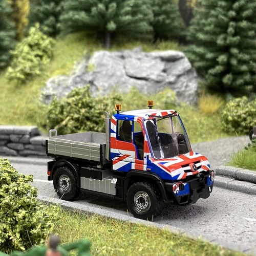 Mercedes Unimog U430 "Union Jack" - BUSCH 50928 - HO 1/87 | Condition: Neuf