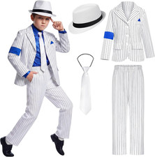Kids Dance Star Costume for Boys Girls 80S 90S Pop Stage Outfit for Cosplay