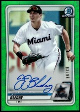 2020 Bowman #CPA-JJB J.J. Bleday Chrome Prospect Auto Green Refractor #/99 E1
