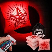 LED Cornhole Bags - 5 Dynamic Modes with Remote Control, Cornhole Bags that L...