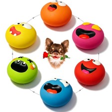 HOLYSTEED Latex Squeaky Dog Toy for Small Dogs, Mini Small, Assorted Color