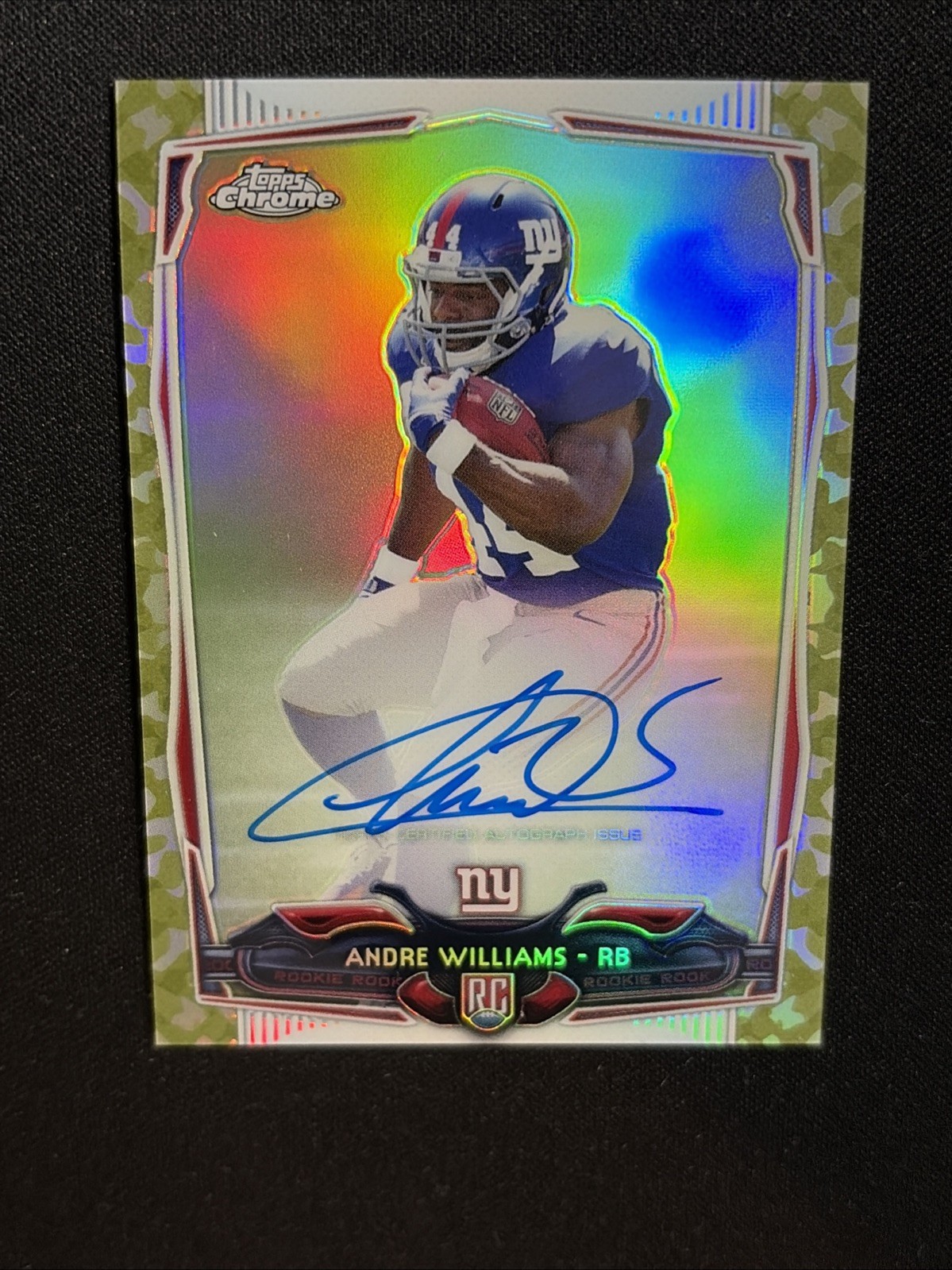 Andre Williams Topps Chrome Mini #154 Autograph-Refractor