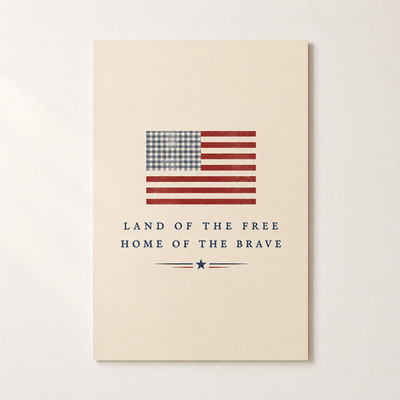 Patriotic Flag Wall Art Poster | Home Decor | Multiple Sizes | Satin Print