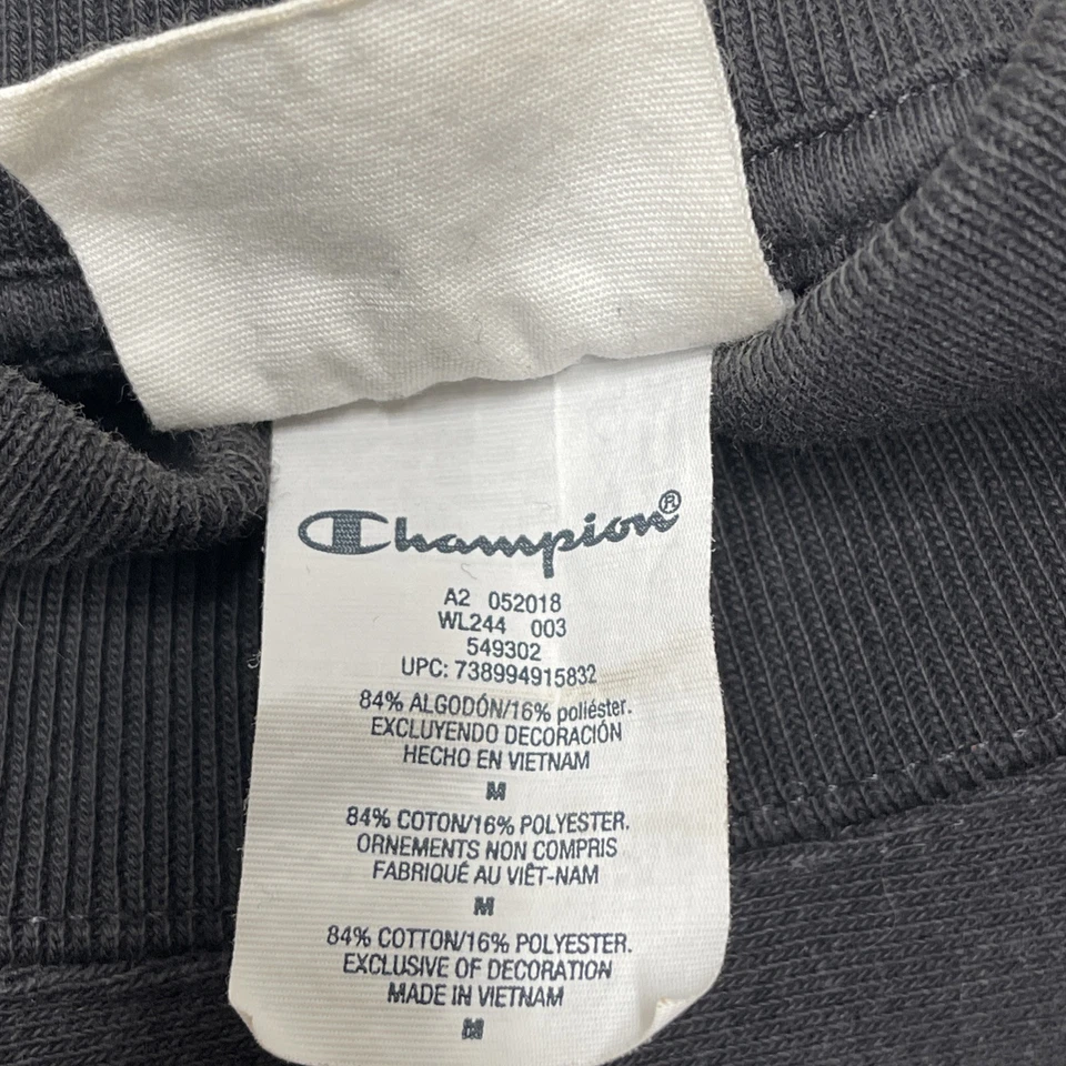 Sudadera Champion tejido inverso recortada (mediana para mujer) negra Foto 4 de 4