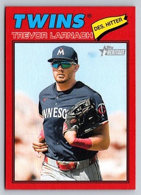 2026 Topps Heritage #280 Trevor Larnach Red