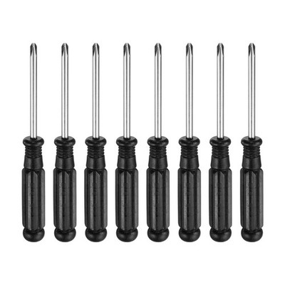 8pcs Mini PH1 3.6\'' Carbon Steel Screwdriver, General Purpose