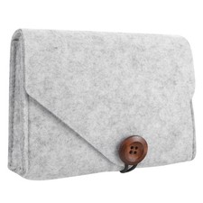 Reusable Travel Power Bank Storage Bag Grey Electronic Organizer Pouch