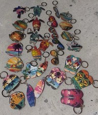 Hawaii Key Rings Lot Of 29  Sea Turtle, Shell, Flip Flop, Surf, Sunglass, Flower