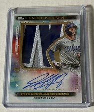 2024 Inception Baseball Auto RC Jumbo letter Patch Pete Crow-Armstrong /125 PCA