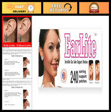 Invisible Earring Support Patches - Waterproof EarLite 240 60 Pcs x 4 Packs