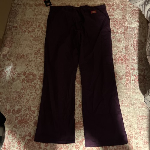 Dickies 86206 Womens EDS Signature Drawstring Cargo Scrub Pants sz L Purple - Picture 5 of 5