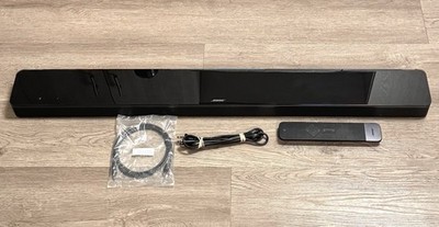 Bose Smart Soundbar 700 Black W/ Remote, Optical Cable, Power Cord & Wall Mount