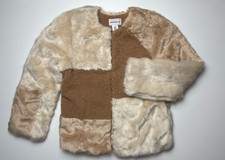 For The Republic, Jacke, Größe XS, Braun Töne, Patchwork Muster, Plüsch, Neu