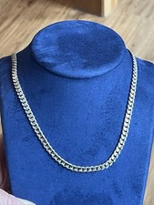 VTG Italian Milor fine sterling silver 20”  5mm curb chain necklace