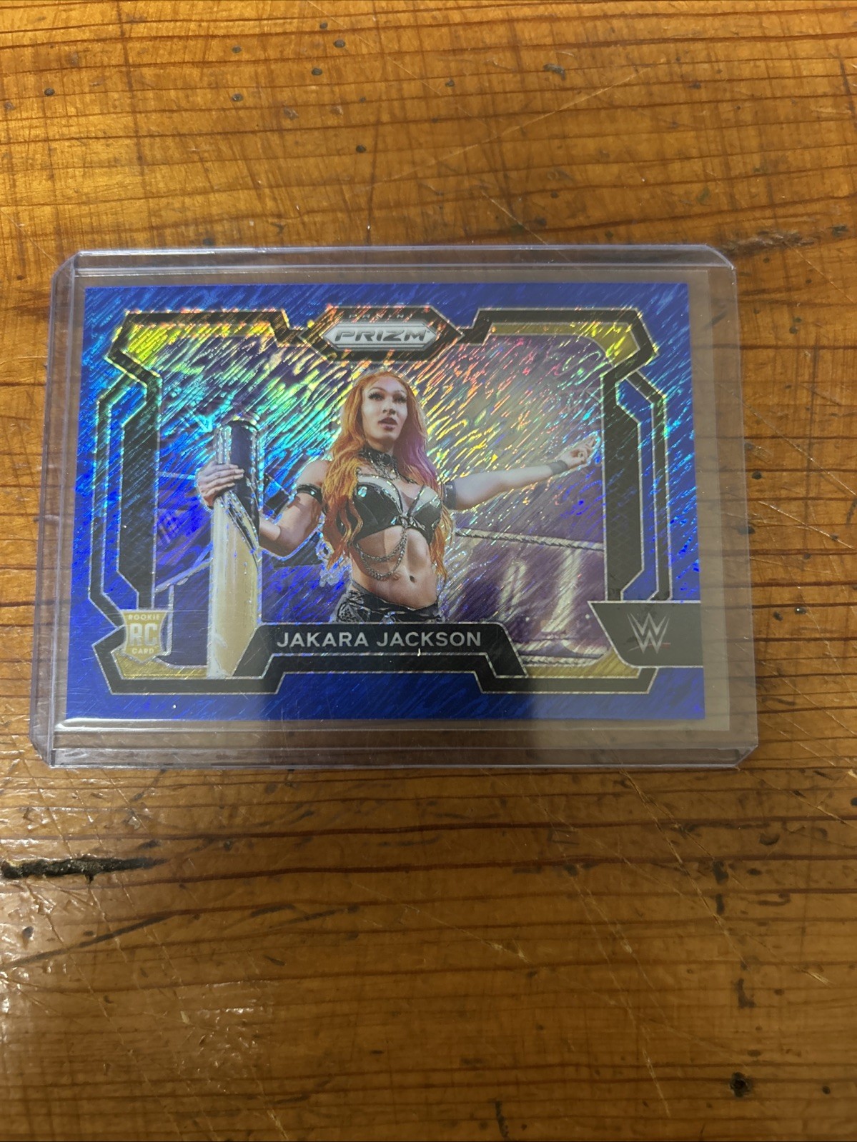 2024 Panini Prizm WWE Jakara Jackson FOTL Blue Shimmer RC /11 SSP NXT