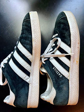 adidas Gazelle Mens Black/White Low Top Lace-...