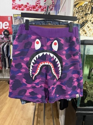 bape カモ ハーフパンツ パープル S BAPE Color Camo Shark Sweat Short s 'Purple' size small authentic