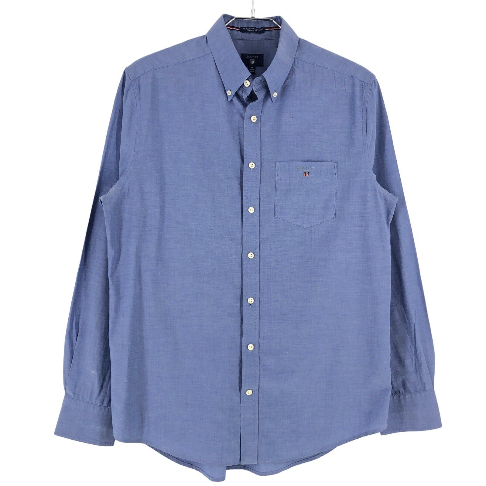 GANT The Plain Broadcloth Regular Solid Shirt Casual Men Size M (39/40-15)