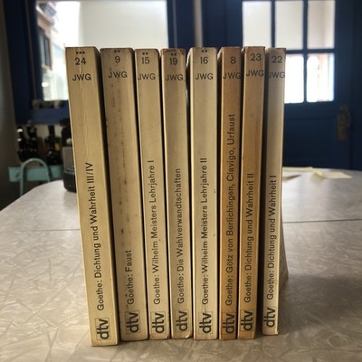 J W Goethe Lot Of 8 Books #8,9,15,16,19,22,23,2, By German Ed,good