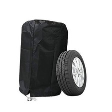 Tire Cover Black 420D Tire Storage Bag Waterproof Spare Tire Bag Tote black-2