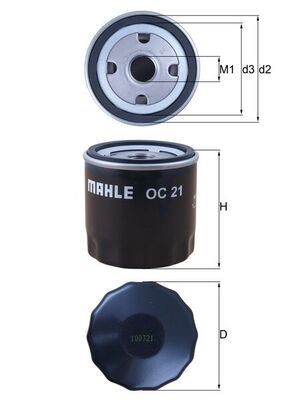 MAHLE Ölfilter OC 21 für FORD OPEL AUSTIN ROVER INNOCENTI MORRIS BEDFORD LOTUS