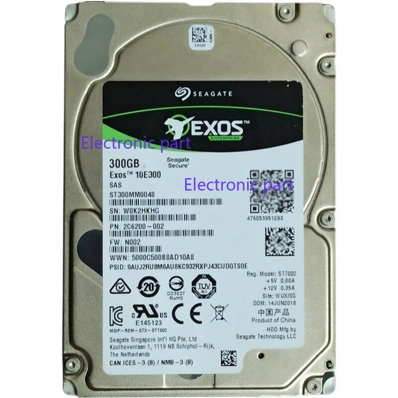 ST300MM0048 for Seagate Exos 300GB 10K 2.5" 12Gbps 128MB 2C6200 SAS HARD DRIVE - Image 2 of 3
