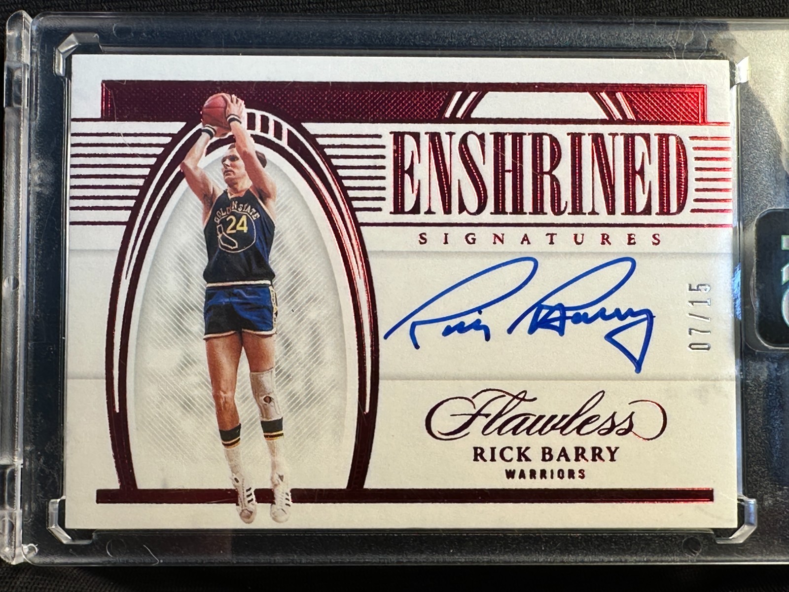 RICK BARRY 2021-22 Panini Flawless Enshrined Autograph AUTO RUBY /15 - Clean