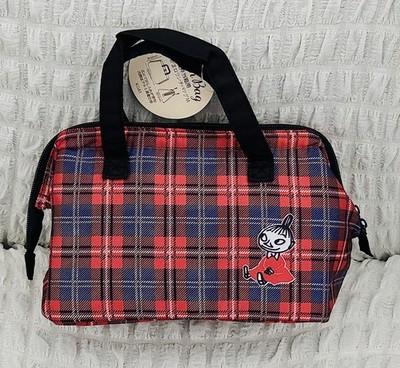 Japan Skater Mumin Little My isolierte rote Karos Doppelreißverschluss Brotdose Tasche