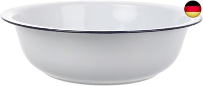 Hemobllo 34 Cm Große Emaille-Schüssel Große Emaille-Rührschüssel Weißes -Supp