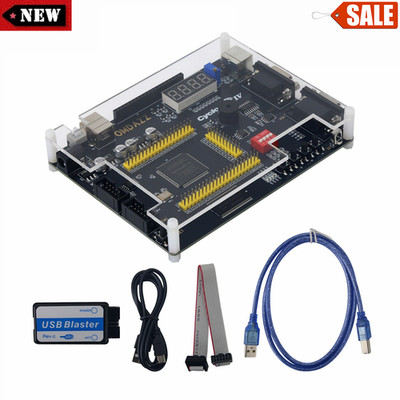 USB Blaster Programmer with FPGA Development Board (EP4CE10) and Flat Cable