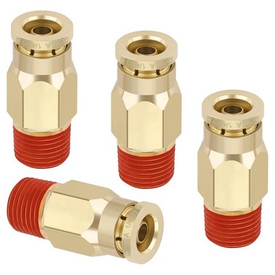 1/4'' Quick Push to Connect Fittings Brass Union Straight Joint DOT Approved 1...