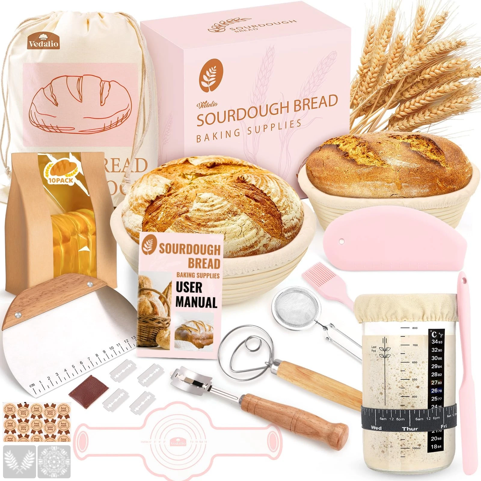Sourdough Starter Kit, Sourdough Bread Baking Supplies, Sour Dough Starter Ki...