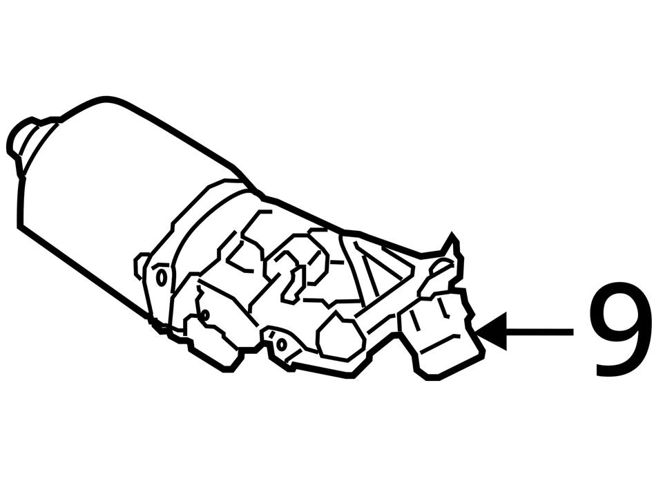2013 Kia Forte Front Windshield Wiper Motor OEM 148K Miles - LKQ328622377 - Image 4 of 4