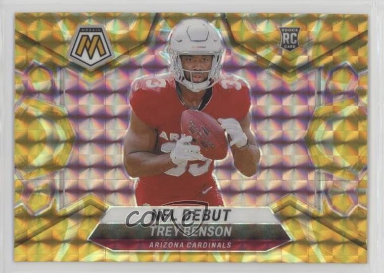 2024 Panini Mosaic NFL Debut Reactive Yellow Prizm Trey Benson Rookie RC 1hj7