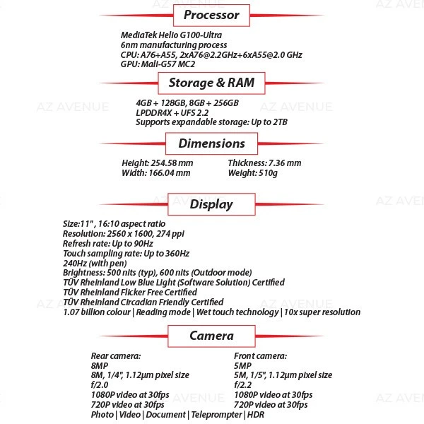 (Wi-Fi+4G) Xiaomi Redmi Pad 2 4G 4GB+128GB GREEN Octa Core Android PC Tablet - Image 3 of 4